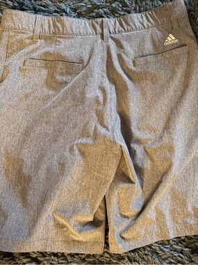 adidas Heather Gray Golf Shorts with Subtle Logo 34 Waist